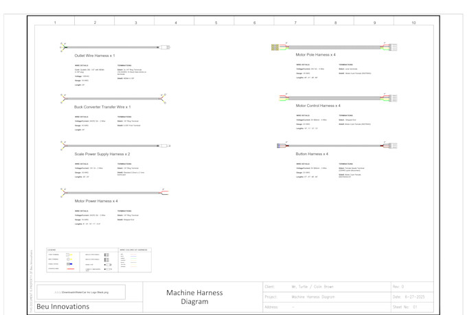 design manufacturing ready 2d wire harness diagrams and pinouts